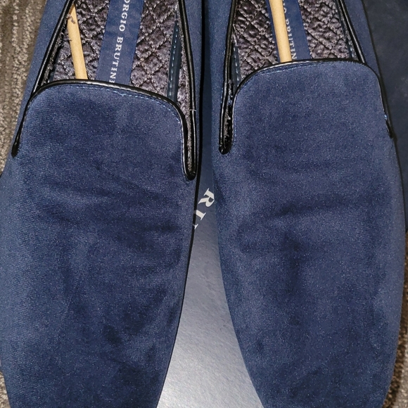 Men's Giogio Brutini Navy Suede Loafers 12 - Picture 4 of 6
